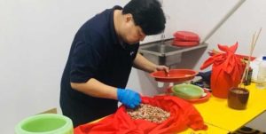 Staff Preparing Sacrificial Food